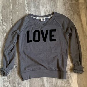 VS PINK sweatshirt with leopard print on back!